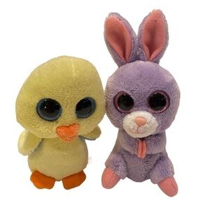 Ty The Basket Beanies Collection Goldie the Chick and Petunia the Bunny 2011